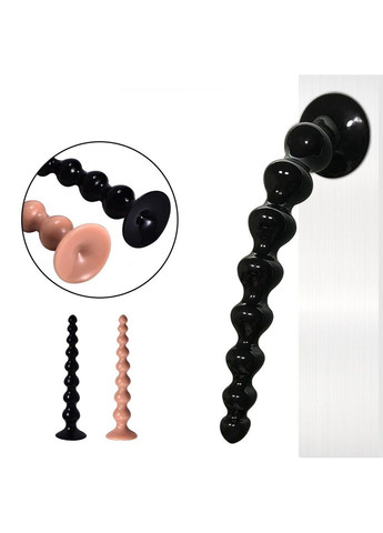 Большой анальный расширитель с присоской бежевого цвета 36*5,3 см We Love (284278676)