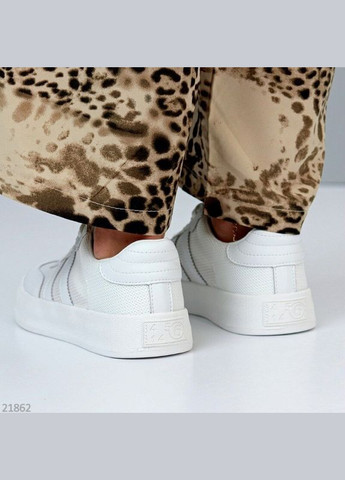 Білі білі шкіряні кеди west перфоровані KDSL