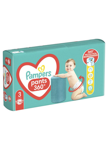 Подгузники-трусики Pants 3 (6-11 кг), 56 шт. Pampers 81748894 (327223531)