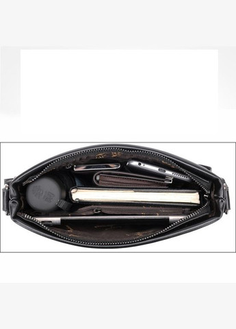 Чоловіча чорна шкіряна сумка-барсетка з гаманцем і візитнецею у комплекті Kangaroo (269254867)