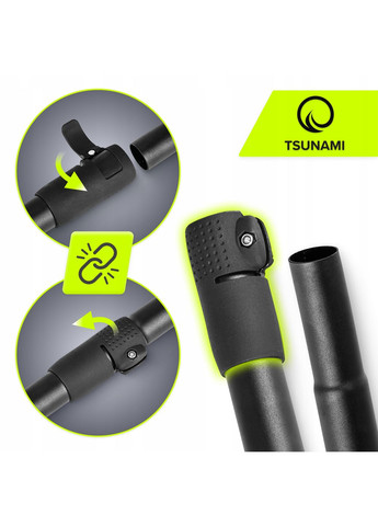 Весло для SUP дошки 160-215 см регульоване, складне Black () TSUNAMI P-5907739316462 (360890159)
