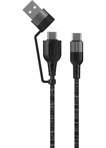 Кабель 310 USB + USB Type-C - USB Type-C (M/M), 1.5 м, Black (4250774954856) 4smarts (368679770)