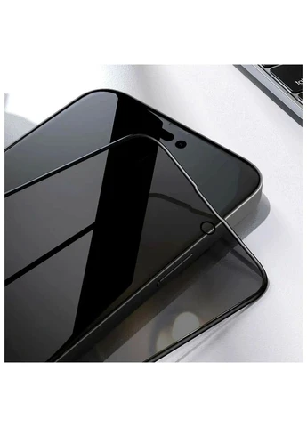 Защитное стекло Privacy Glass противоударное для iPhone 15 Pro черное Kassell (379600481)