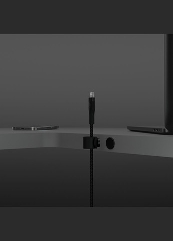 Кабель USB-С - Lightning, BRAIDED SILICONE, 1m, black Belkin (331605253)