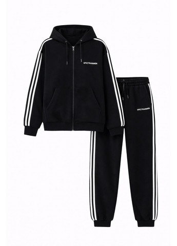 Жіночий стильний спортивний костюм у чорному кольорі No Brand (372563239)