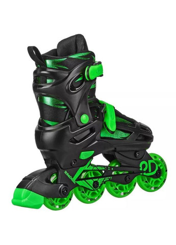 Регульовані роликові ковзани для дітей розміру S - чорні/зелені Roller Derby slim fit (370442355)