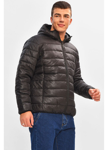 Чорна демісезонна куртка чоловіча демісезонна чорного кольору Let's Shop