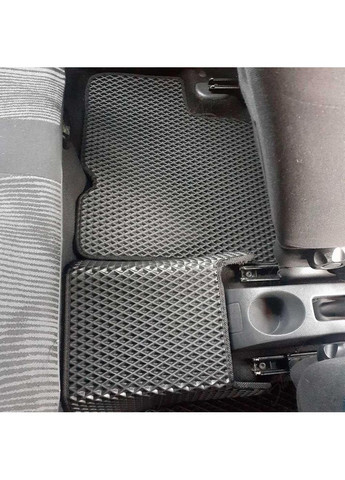 Комплект ковриков в салон на Renault Logan I (2004 - 2012) EVA/Ромб Черный + Серый Star-Tex (385129567)