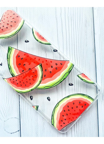 Прозорий чохол на iPhone 16 Pro Max Скибки кавуна (принт 342) Creative (355393113)