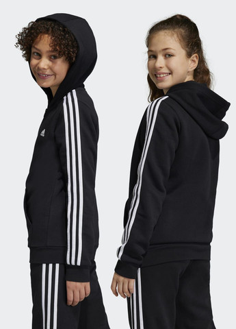 Худи Essentials 3-Stripes Fleece Full-Zip adidas (282741377)