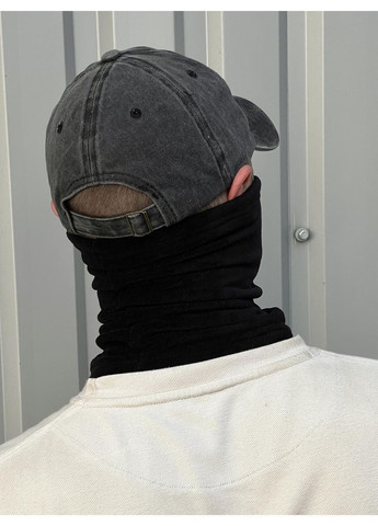 Бафф флісовий з вишитим логотипом чорний No Brand Класичний баф (369920530)