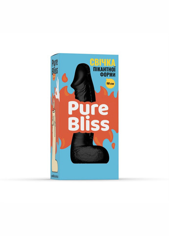 Свічка у вигляді члена BIG Black 18 см - CherryLove Pure Bliss (339867337)