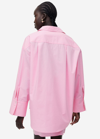 Розовая повседневный рубашка однотонная H&M