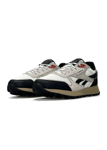 Комбіновані кросівки чоловічі демісезон Reebok Classic Leather Winterized Grey White Black