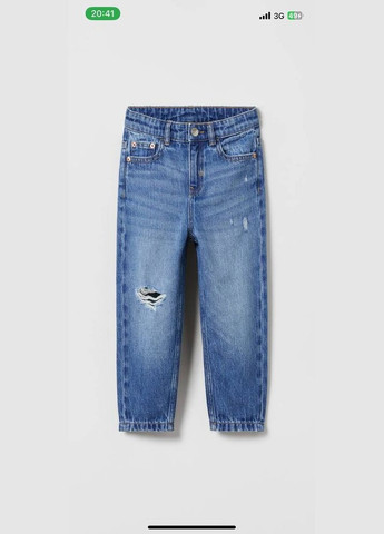 Голубые джинсы 116 см голубой артикул л412 Zara