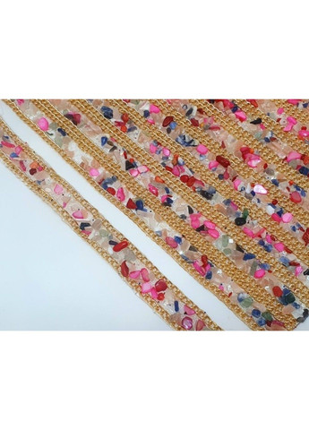 Силиконовая полоска с камешками и цепочкой, размер 1,5 см*38 см, микс, арт 08713, 1 шт No Brand (327878270)