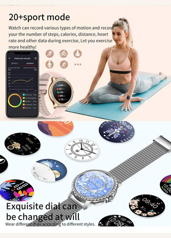 Смарт-часы для женщин Smart Fitonme Silver с мониторингом здоровья Smart Watch (322528102)