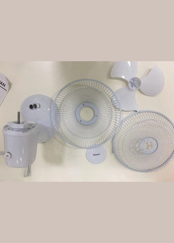 Настольный бытовой вентилятор 30 Вт с решеткой белый (2104618540) Domotec MS-1624 (331605211)