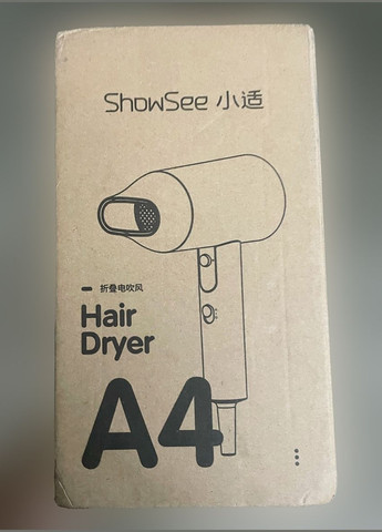 Фен Xiaomi ShowSee Hair Dryer A4W 1800W White No Brand (264742973)