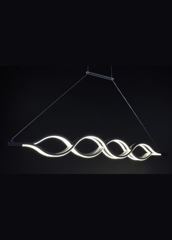 Люстра світлодіодна підвісна LED світильник для квартири на стелю лед 27494 Чорний 25-110х10х100 см. Sunnysky (364758385)