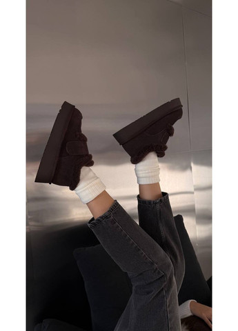 Угги из натуральной замши на липучке No Brand (368376207)