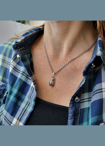 Серебряная подвеска подвес без камней Граната серебро 925 пробы Черненное 3290ч 6.60г No Brand (306741923)