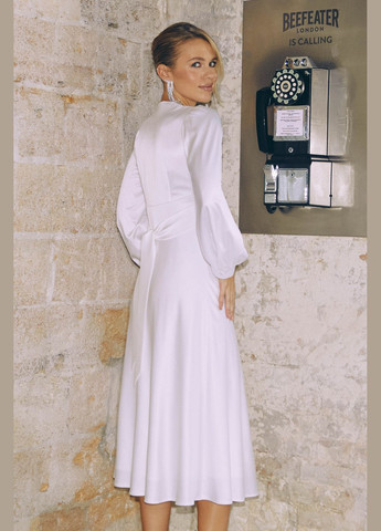 Белое вечернее платье ST-Seventeen однотонное