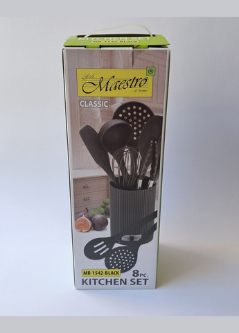 Кухонний набір аксесуарів з 8 предметів MR-1542-BLACK Maestro (330643012)
