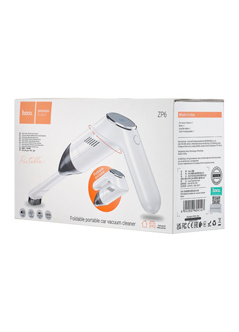 Автомобільний пилосос ZP6 Speed portable car vacuum cleaner White Hoco (297453040)