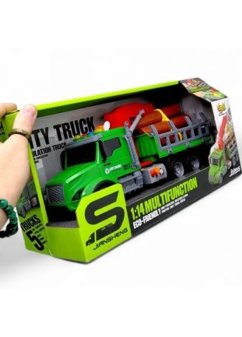Машина інерційна лісівоз з маніпулятором озвучена, зі світлом Jian Sheng Toys (JS190) No Brand (385561830)