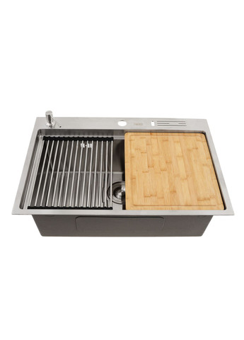 Комплект мийки на кухню та змішувача з нержавіючої сталі NS-7048 Nett (336933107)