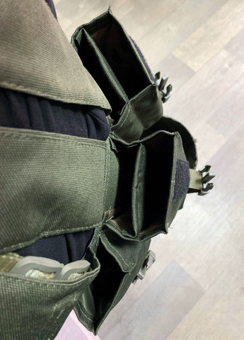 РПС Ременно - плечевая система с подсумками на 8 магазинов АК и сидушкой Олива / Тактическая разгрузка Lucky Day Shop (317567080)