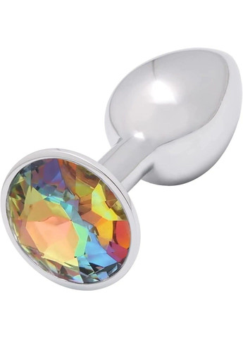 Металлическая анальная пробка с кристаллом GOLD ( размер L) We Love (284278192)