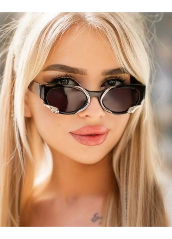 Сонцезахисні окуляри Snake із змійкою чорні No Brand (314693470)