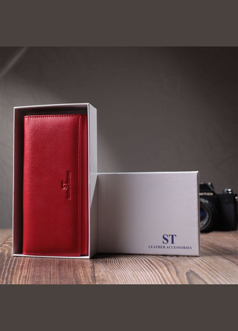 Жіночий гаманець із натуральної шкіри з монетницею 22675 Червоний st leather (306881318)
