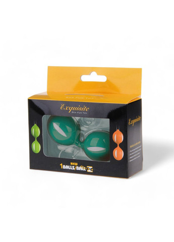 Вагинальные шарики Кегеля без вибрации двойные шарики без нити силиконовые Зеленого цвета Green Vaginal Ball China (317747385)