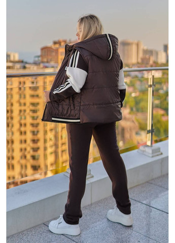 Женский тройка с жилеткой бордового цвета. New Trend (361679504)