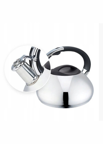 Чайник со свистком EB-3538 3 л с черной ручкой (EB-3538-ч) Edenberg (315727339)