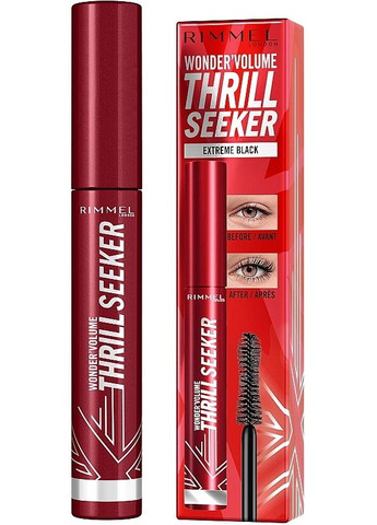 Туш для вій Wonder Volume Thrill Seeker 002 - Black Brown (2-995942) Rimmel (369789803)