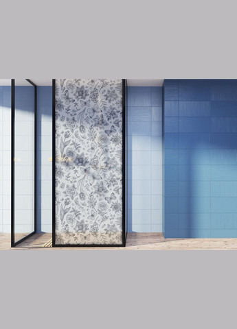 Вітражна плівка на вікна і дзеркала Метелики та квіти самоклейка на скло двері душову кабіну шафи купе 1 метр погонний Zatarga (324218709)