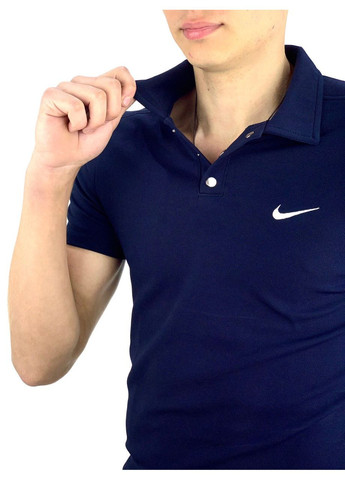 Синяя футболка-базовое поло с лого🔥 для мужчин Luna