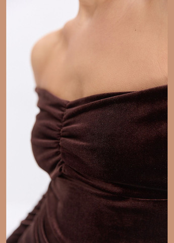 Оксамитовий кроп-топ з відкритими плечима і довгими рукавами Arjen (319311954)