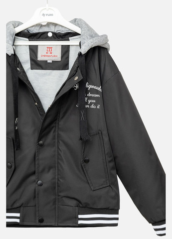 Черная демисезонная куртка для девочки цвет черный cb-00242838 CHENMAFUSHI