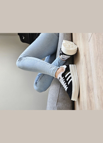 Кросівки жіночі Adidas Gazelle Bold black | Адідас Газель чорні No Brand чорні демісезони (307397812)