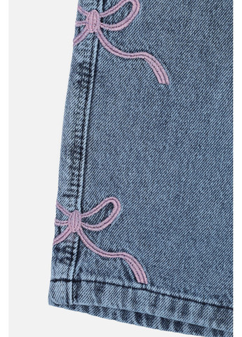 Голубые демисезонные джинсы wide leg для девочки цвет голубой cb-00278815 Eleysa