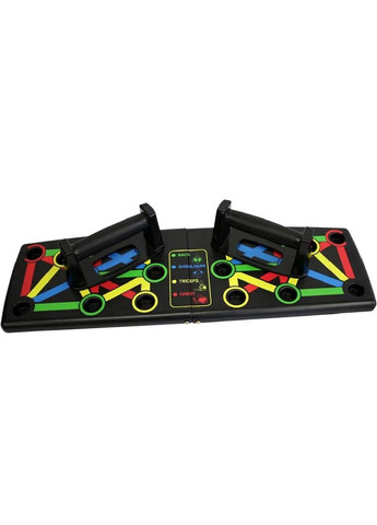 Комплект набор доска для отжиманий складная с упорами от пола 14 в 1 фитнес резинками 5 штук 62х18 см (479218-Prob) Unbranded (316353557)