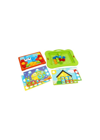 Дитяча іграшкова мозаїка для малюків на 26 фішок + 10 трафаретів Комбінований (4319028204) ТехноК (370769741)