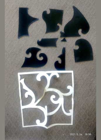 Черные наклейки квадраты с узорами 30 х 120 см или 60 х 60 см No Brand (302242762)