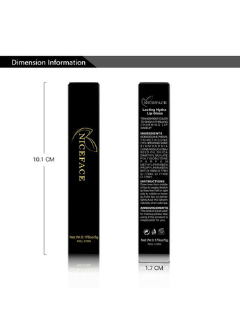 Губна помада №27 черна водостійка матова NICEFACE (309013310)