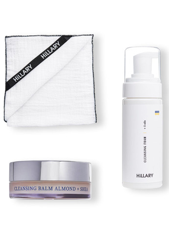 Набір для зняття макіяжу та очищення для нормального типу шкіри Cleansing Balm Almond Hillary (291149476)